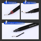 Deburring Tool Set 11 Pieces of High Speed Steel Rotary Burr Removal Blades, Ideal for Deburring Tool,1 Black Handle