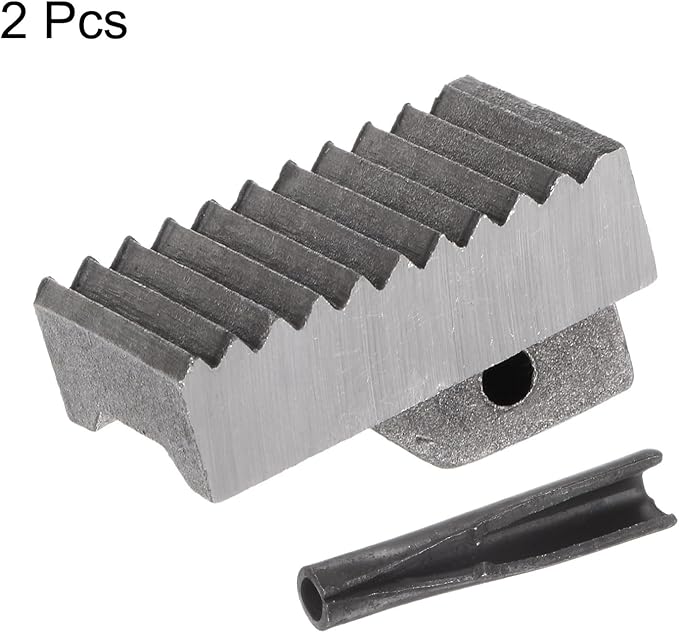 HARFINGTON 2pcs Pipe Wrench Heel Jaw 24-inch High Carbon Steel with Pin Assembly for Replacement Pipe Wrench Jaws