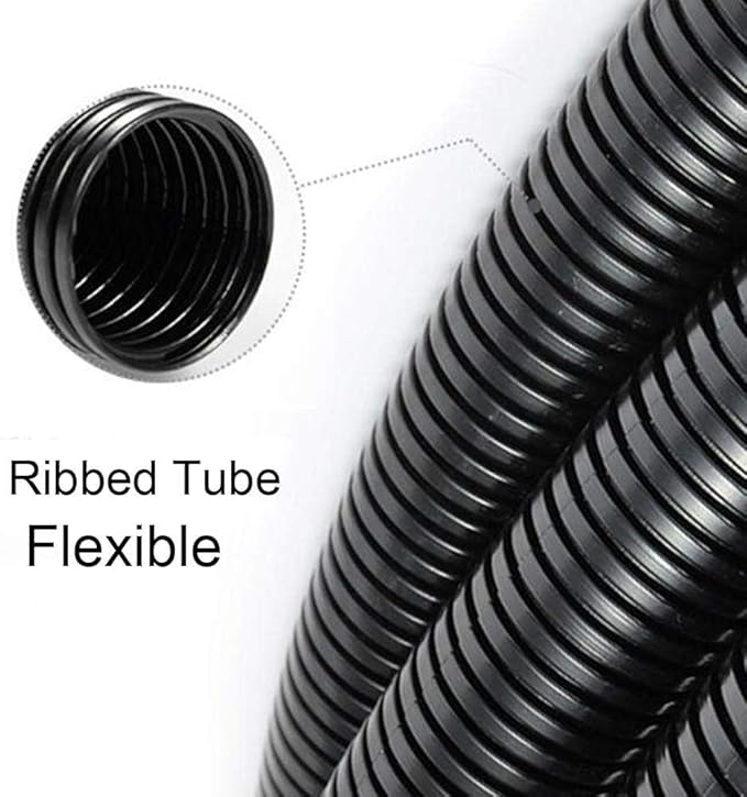 ZhiYo 20FT 3/4” Wire Loom Split Tubing Auto Wire Conduit Flexible Cover | High Temperature Heat Resistant -40F to 257F | Plastic Cover for Electrical Wires & Cables