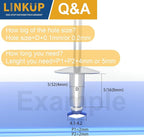 Linkup 55pcs pack 1/4" x 3/4" Pop blind Rivets, 6.4mm x 20mm pop rivets,Aluminum Body Steel Mandrel Rivets (Sliver),Dome Head aluminum rivets