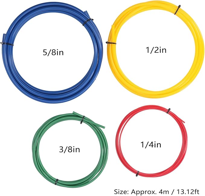 Spring Tube Benders, 4 Pcs 4 meter 1/4in, 3/8in, 1/2in, 5/8in Conditioning Copper Tubing Benders Spring, PE AC Tube Bending Tool Tube Bender Set for Soft Copper Brass Aluminum Thin Steel Tube