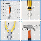 258PCS Pegboard Hooks, Pegboard Accessories Organizer Kit, Pegboard Set for Tools,1/8 and 1/4 inch Pegboard Hooks Assortment, Peg Board Hooks, Peg Board Bins, Peg Locks