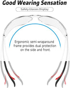 Safety Glasses for Men Women ANSI Z87.1 Safety Glasses Bulk Protective Eyewear Scratch-Resistant
