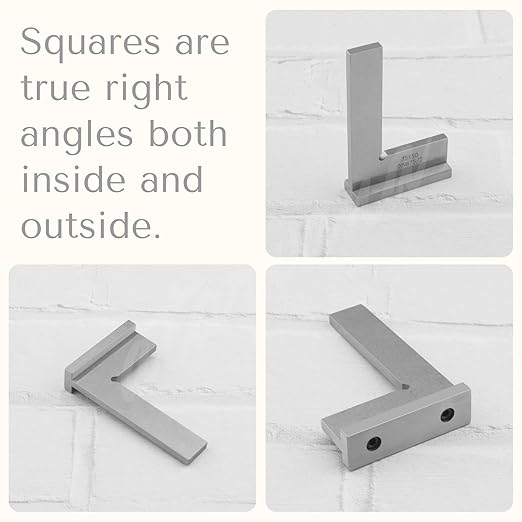 Machinist Square with Base, Atarvana 90 Degree Precision Square Right Angle Ruler Hardened Steel for Woodworking Carpentry