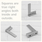 Machinist Square with Base, Atarvana 90 Degree Precision Square Right Angle Ruler Hardened Steel for Woodworking Carpentry
