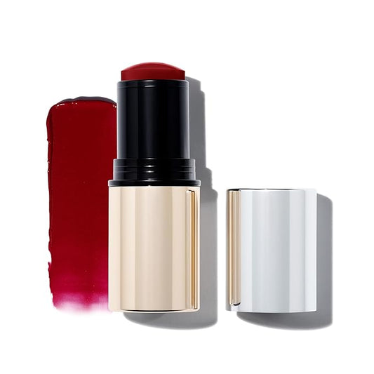 MAKE Beauty Heat Stroke Cream Blush Stick for Cheeks with Natural Hydrating Dewy Finish. Creamy Gel Cheek Tint Balm - Shade Swelter, Berry Blush-VeraVaultWomen