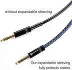 25ft - 3/4 inch PET Expandable Braided Sleeving – BlackBlue – Alex Tech Braided Cable Sleeve