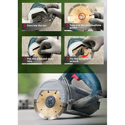 LSS 5-Inch Dry or Wet Cutting General Purpose Power Saw Segmented Diamond Blades for Concrete Stone Brick Masonry (5")