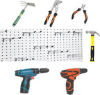 15 Pcs Double Pegboard Hooks 4 Inch, Heavy Duty Peg Board Hooks with Black Rubber Tipped, Pegboard Accessories Fit 1/4' Board Holes, Peg Tool Utility Hook Organizers for Garage