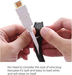 Alex Tech 10ft - 1/4 inch Cord Protector Wire Loom Tubing Cable Sleeve Split Sleeving For USB Cable Power Cord Audio Video Cable – Protect Cat From Chewing Cords - Black