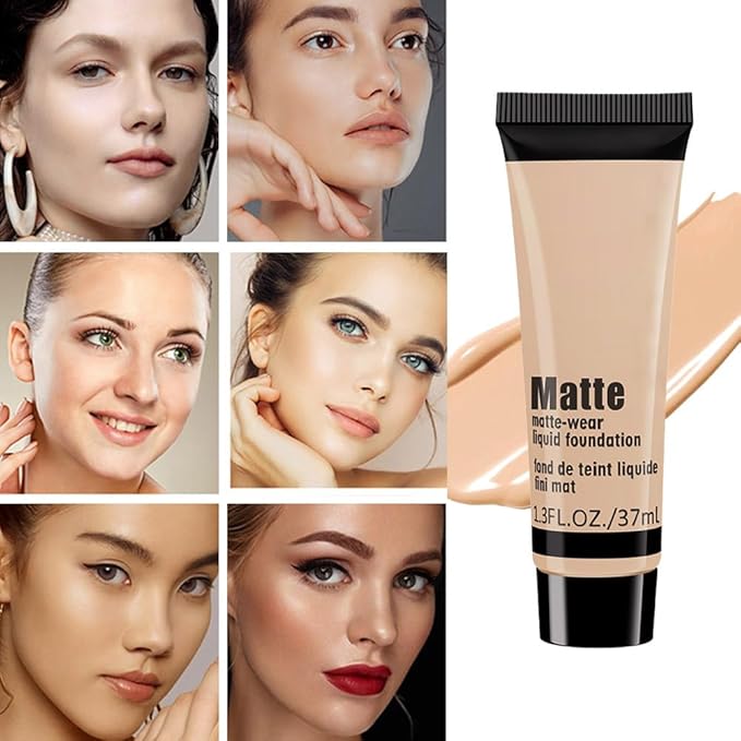 1 Pack Liquid Foundation Cream for Face Makeup,Durable Full Coverage Matte Concealer Make Up,Oil Control & Waterproof Base Primer -1 Fl.Oz (BEIGE 7#)-VeraVaultWomen