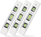 Torpedo Level 9-INCH Level with 45°/90°/180° Bubbles, Small Measuring Tool(3 Pack)