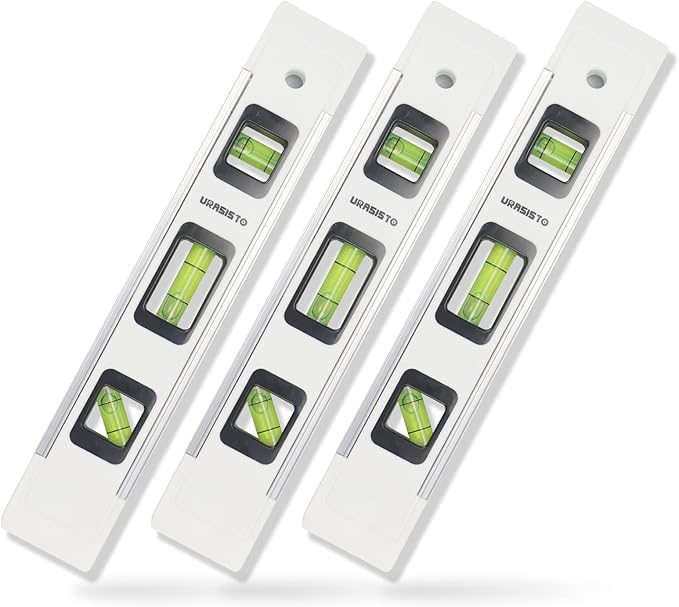 Torpedo Level 9-INCH Level with 45°/90°/180° Bubbles, Small Measuring Tool(3 Pack)