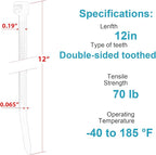 12 Inch Zip Ties Double Sided Toothed (Bulk 5000 Pack),70 LBS Tensile Strength Heavy Duty Cable Wire Ties With Self-Locking Adjustable More Durable Nylon Tie Wraps for Indoor Outdoor