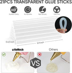 ROMECH Full Size Hot Glue Gun with 60/100W Dual Power and 21 Hot Glue Sticks (7/16"), Fast Preheating Heavy Duty Industrial Gluegun with Storage Case for Crafting, DIY and Repairs (Pink)