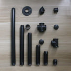 GeilSpace 1" × 10" Pre-Cut Black Metal Pipe, Industrial Steel Fits Standard One Inch Black Threaded Pipes and Fittings - Vintage DIY Industrial Shelving (1" × 10")