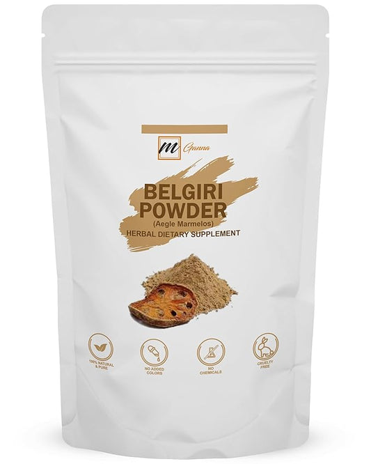 100% Natural Belgiri | Aegle Marmelos | Bael Phal Dry Bel | Wood Apple Powder for Healthy Hair and Skin 227 GMS / 0.5 LBS-VeraVaultWomen