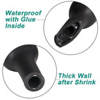 1 inch (Diameter) 3:1 Waterproof Heat Shrink Tubing Kit, Large Marine Dual Wall Adhesive Shrinkable Wire Wrap Tube, Insulation Sealing Wear-Resistant Cable Protector by YUKSY (4ft, Black)