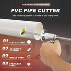 Pvc Inside Pipe Cutter, Inside Pipe Cutter for Pvc with Diamond Grit Cutting Wheel and Handle, 7 Inch Adjustable Cutting Depth for 1-1/2"- 8" PVC Pipe, for Impact Drivers and Drills