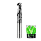 Extra Long Ball Nose End Mill 3/8 Inch SHK. and Cutting Dia. 3D Carving, High-Speed and Deep Cutting, AlCrN Coated, Apply for Alloy Steel, Stainless Steel and Various Cast Iron.