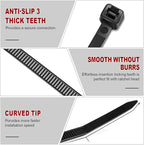 Zip Ties, RAZCC 1200pcs Black Cable Zip Ties 12 Inch, Heavy Duty Plastic Wire Ties with 70lb Tensile Strength, Self-Locking Black Nylon Tie Wraps for Indoor and Outdoor