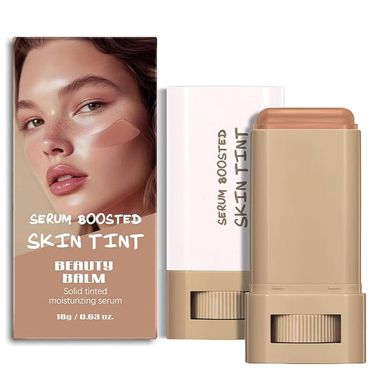 Beauty Balm Serum Boosted Skin Tint – Hydrating Tinted Moisturizer, Lightweight Solid Tinted Foundation Stick for Flawless, Sheer to Medium Coverage, Radiant & Dewy Finish, All-Day Wear (6#, 1)-VeraVaultWomen