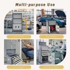 13-Drawer Double Doors Handle Rolling Tool Chest, 2 in 1 Detachable Rolling Tool Chests, Large Tool Boxes with lock, Metal Standing Tool Cabinet for Garage Workshop(Gray)