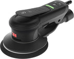 3M Xtract Electric Random Orbital Sander, Ergonomic and Lightweight ROS, 88758, 5 in, Central Vacuum, 3/16 in Orbit, 110V, 350W Motor, Metal Fabrication, Woodworking, Black