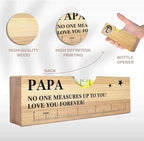 Fathers Day Birthday Gifts for Papa Dad from Daughter Son Wife Wooden Spirit Level Valentines Christmas Thank You Gifts Ideas for Daddy New Dad Grandpa Papa