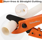 ValueMax PEX Cutter with Sharp Blade, Hose Cutter with 1/8"-1" Cutting Capacity, Tubing Cutter for PEX, PPR, PE, PP and Rubber Hoses, Suitable for Home and Plumbing Repairs
