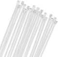 XINGO 100PCS Heavy Duty Cable Zip Ties, Premium Nylon, 50 Pound Tensile Strength, White, 8 Inch