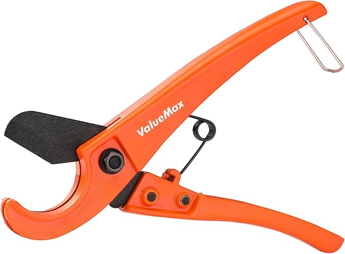 ValueMax PEX Cutter with Sharp Blade, Hose Cutter with 1/8"-1" Cutting Capacity, Tubing Cutter for PEX, PPR, PE, PP and Rubber Hoses, Suitable for Home and Plumbing Repairs