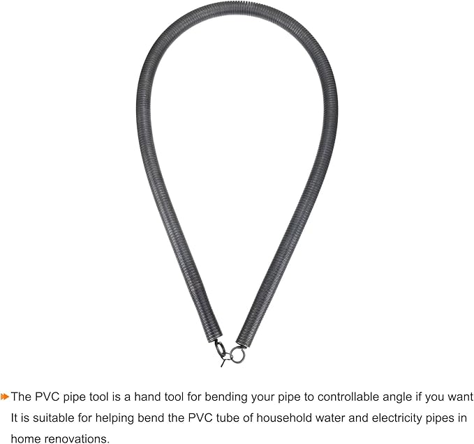 MECCANIXITY Spring Tube Bender OD 18.8mm/0.74" Steel Spring Pipe Bending Tubes 1000mm/39.37" Long for 3/4" PVC Pipe(ID 20mm) in Home Renovations,Electrician Wiring Bending(insert-pipe use)