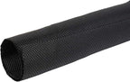 Black Braided Cable Management Sleeves Wire Loom Tubing Cord Protector Self-Wrapping (3/8"-12Feet)