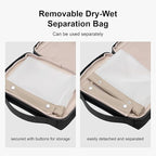 LEVEL8 Travel Toiletry Bag for Women Men, Travel Organizer Water Repellent, Makeup Organizer with Hang Hook for Travel Accessories, Large/Black