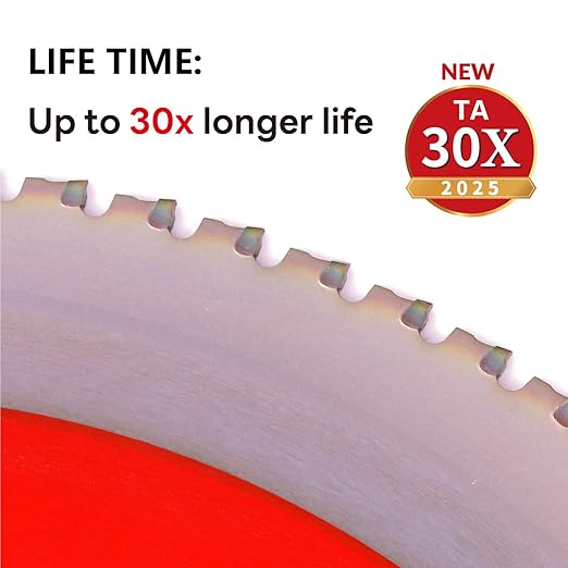 Metal Cutting Circular Saw Blade, Steel and Stainless Steel Cutting, The Cutting Head uses a Special Anti-Heat Sticking Coating with high Finish and Long Life,FMB 12 inch 84-Tooth 1" -TA