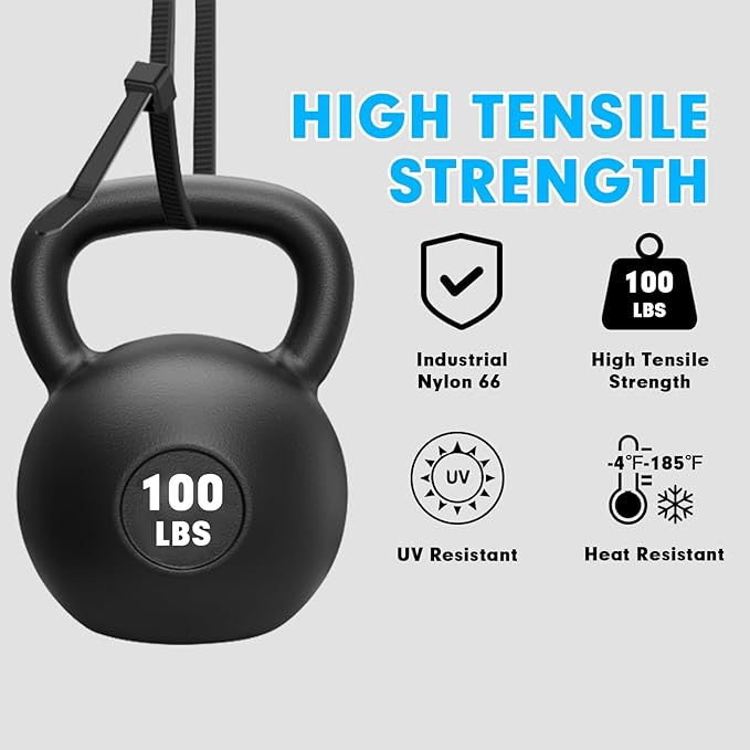 Zip Ties Assorted Sizes, RAZCC 400 Pack (8+12+14+18Inch) Black Cable Ties, Self-Locking Plastic Wire Ties with 100lb Tensile Strength, Black Nylon Zip Ties for Indoor and Outdoor