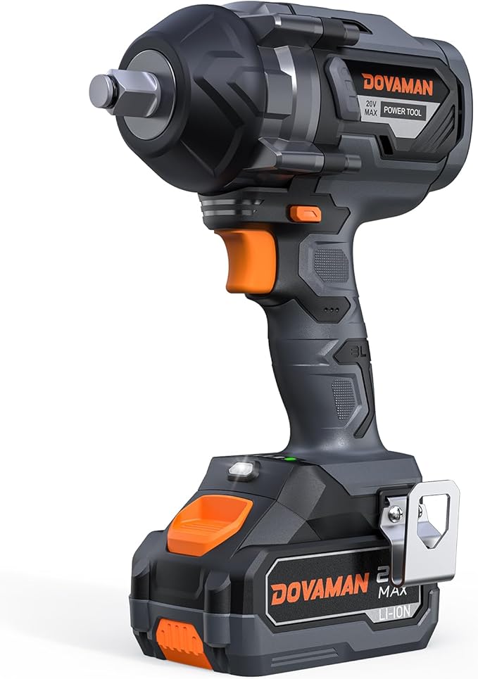 TITANCE X8 Advanced Cordless Impact Wrench, 20V Brushless 1/2'' Impact Gun, 1000 FT-LBS High Torque, 5-Mode Control, 4.0Ah Li-ion Battery Powered Wrench for Car Tires & Automotive Repair
