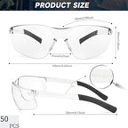 Safety Glasses for Men Women ANSI Z87.1 Safety Glasses Bulk Protective Eyewear Scratch-Resistant