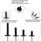 50pcs Black Large flange blind rivets, Aluminum,Flange Diameter 5/8" (16 mm),Pop Rivets Assortment Kit Blind Rivet,3/16" x 1" Inch,grip range(15-20mm)