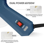 ROMECH Full Size Hot Glue Gun with 60/100W Dual Power and 21 Hot Glue Sticks (7/16"), Fast Preheating Heavy Duty Industrial Gluegun with Storage Case for Crafting, DIY and Repairs (Blue)