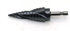 TEMO Black AITiN Coated M35 Cobalt Smooth Step Drill Spiral Flute, 12 Size from 3/16 Inch to 7/8 Inch, 1/4 Inch Hex Shank