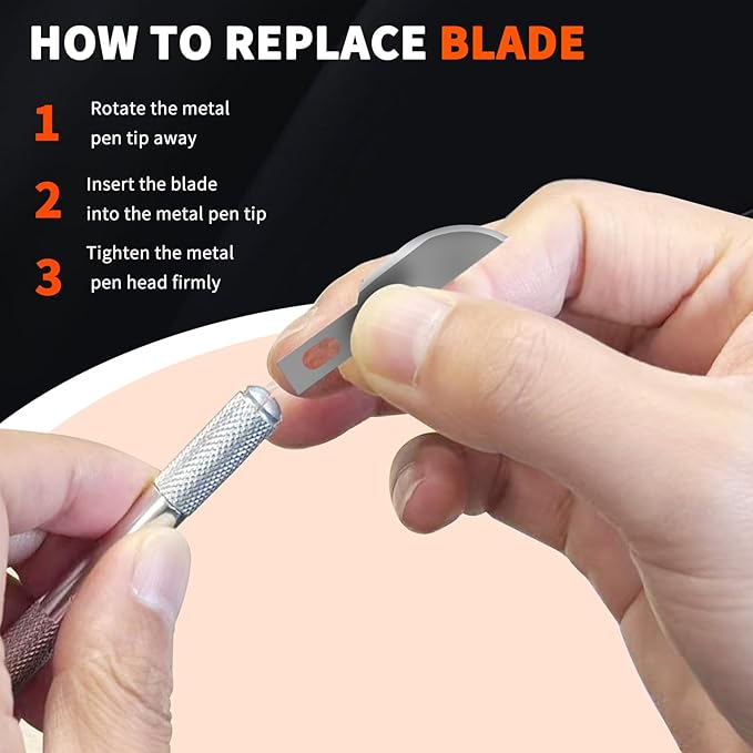 31-Pcs Exacto Knife Set,Precision Hobby Knife Set with Tweezers,Grindstone,Steel Ruler,SK5 Blades for Crafting,Modeling,Carving,Stencil-Craft Knife Storaged with Beautiful Plastic Case