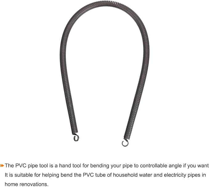 MECCANIXITY Spring Tube Bender OD 11mm/0.43" Steel Spring Pipe Bending Tubes 700mm/27.56" Long for 3/8" PVC Pipe(ID 12mm) in Home Renovations,Electrician Wiring Bending Pipe(insert-pipe use)