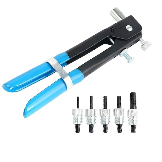 86pcs Heavy Duty Blind Rivet Nut Kit Set, Riveter Tool, Rivet Nut Gun, Thread Hand Riveter, Rivet Gun Threaded Insert Tool, Riveting Tools with 80PCS Metric Rivet Nuts Assortment M3 M4 M5 M6 M8