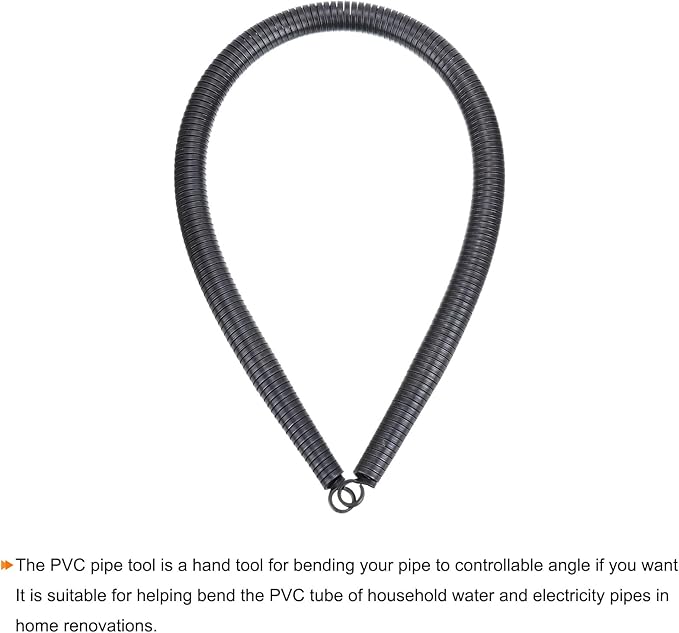 MECCANIXITY Spring Tube Bender OD 14.5mm/0.57" Steel Spring Pipe Bending Tubes 500mm/19.69" Long for 1/2" PVC Pipe(ID 16mm) in Home Renovations, Electrician Wiring Bending(insert-pipe use)