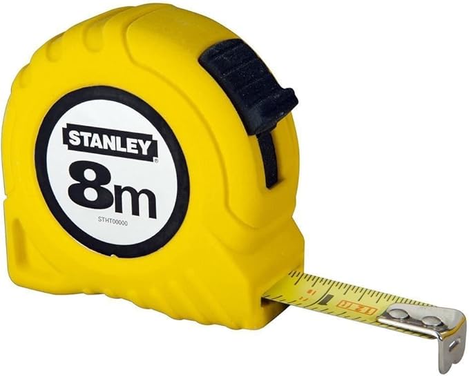 Stanley 1-30-457 Tape Measure, Yellow/Black, 8 m/25 mm