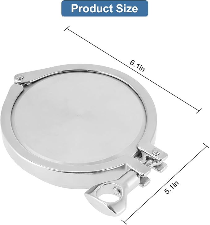 4 Tri Clamp Ferrule, Stainless Steel Sanitary Pipe Fittings Kit Sanitary End Set with 102mm 4 End, Weld Ferrule, Clamp, Gasket for Machinery Manufacturers