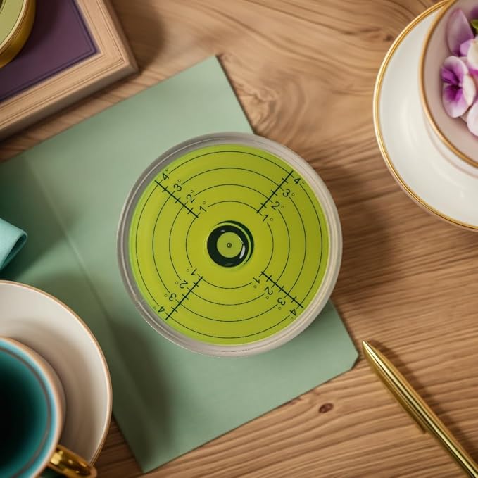 Bullseye Round Circular Magnetic Bubble Level Indicator For Rv Large Spirit Camper Bulls Eye Precision Machinist Magnet Post Tool Leveling Table Trailer 3.15 Inch 80 Mm