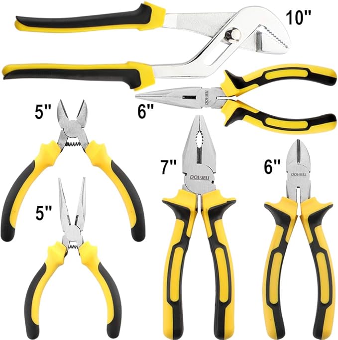 DOWELL 24 Pieces Homeowner Tool Set, Home Repair Hand Tool Kit with Portable Tool Bag